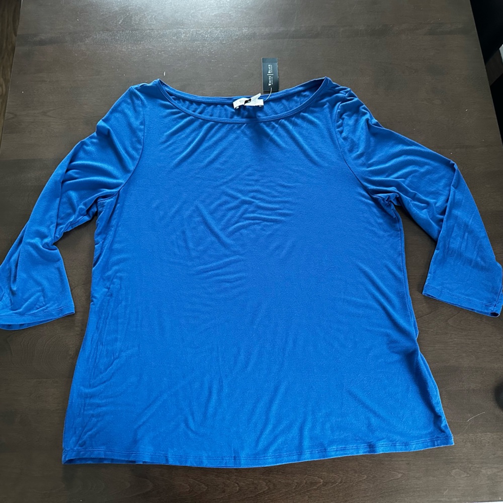White House Black Market Royal Blue Long Sleeve Top